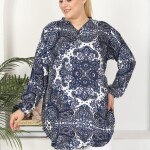 Tunikteks Dokuma viskon yumuşak rahat desenli tunik