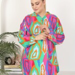 Tunikteks Dokuma viskon yumuşak rahat desenli tunik