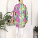 Tunikteks Dokuma viskon yumuşak rahat desenli tunik