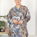 Tunikteks Dokuma viskon yumuşak rahat desenli tunik