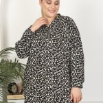 Tunikteks Dokuma viskon yumuşak rahat desenli tunik