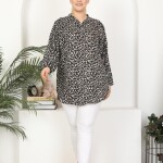 Tunikteks Dokuma viskon yumuşak rahat desenli tunik