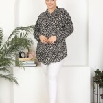 Tunikteks Dokuma viskon yumuşak rahat desenli tunik