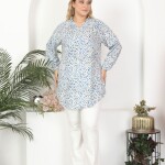 Tunikteks Tunik dokuma viskon yumuşak rahat desenli tunik